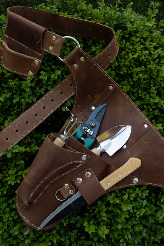 Leather garden Tool Belt. Personalized florist Tool Belt Leather, Gardening Belt, Florist Gift Tool Bag Belt.